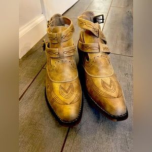 Roper Women’s Summer Cowgirl Boots Tan with Embellishments